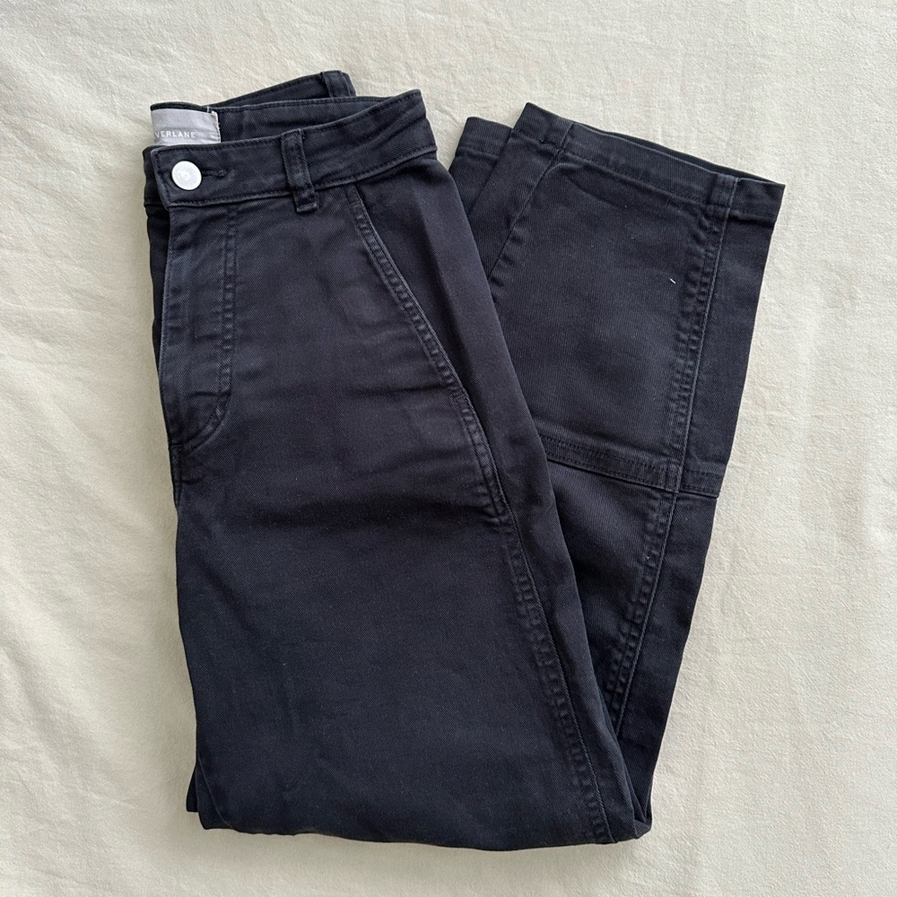 Everlane Barrel Ankle Jeans - Black Wash